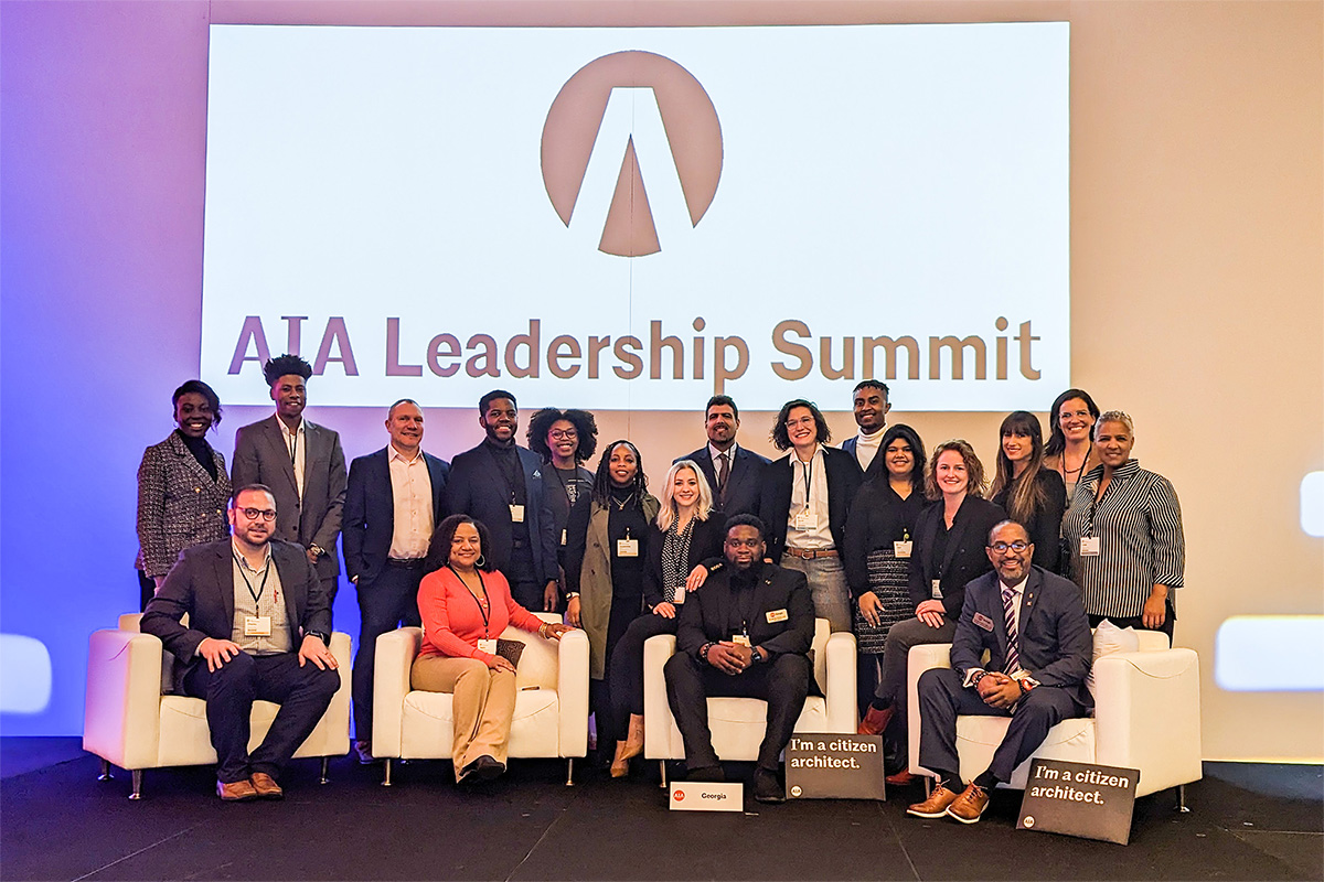 AIA Georgia members in a group photo at the AIA Leadership Summit